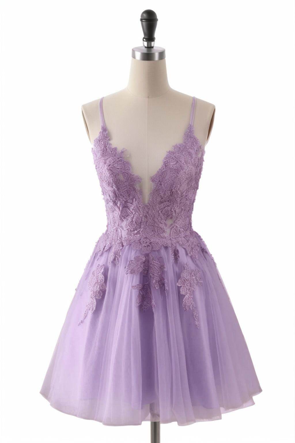 A-Line Short-Mini Tulle Homecoming Dresses CS0506