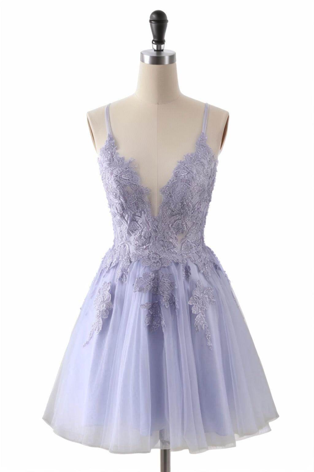 A-Line Short-Mini Tulle Homecoming Dresses CS0506