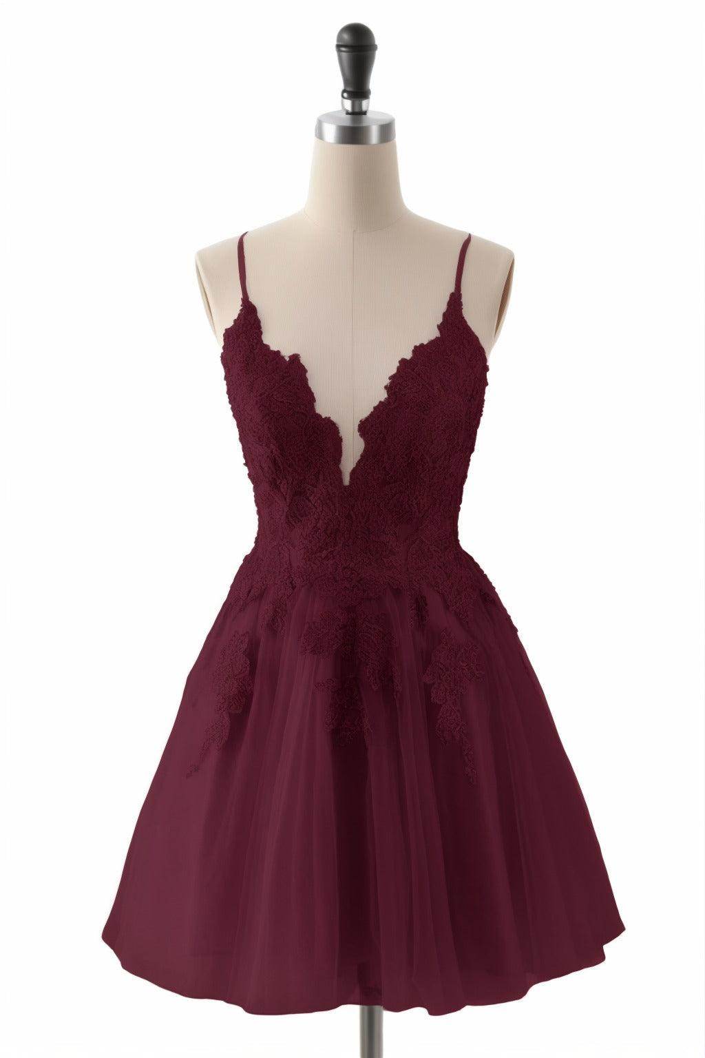 A-Line Short-Mini Tulle Homecoming Dresses CS0506