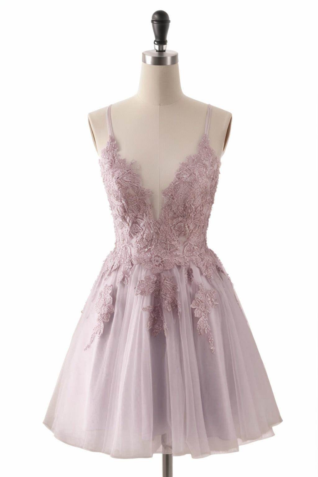A-Line Short-Mini Tulle Homecoming Dresses CS0506