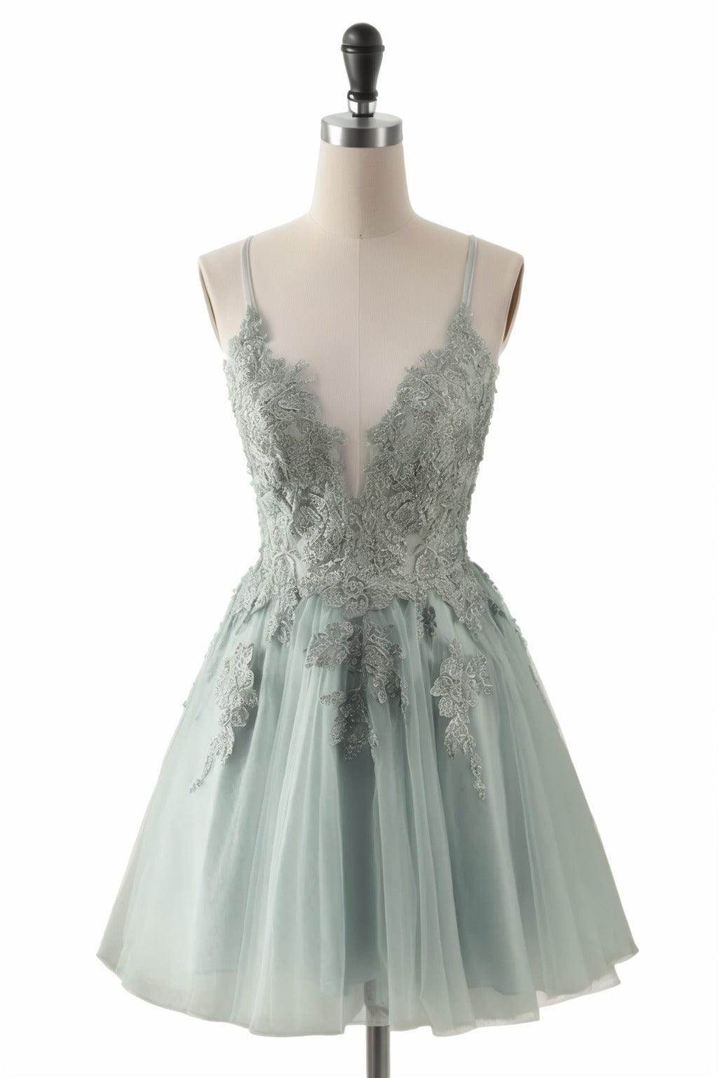 A-Line Short-Mini Tulle Homecoming Dresses CS0506