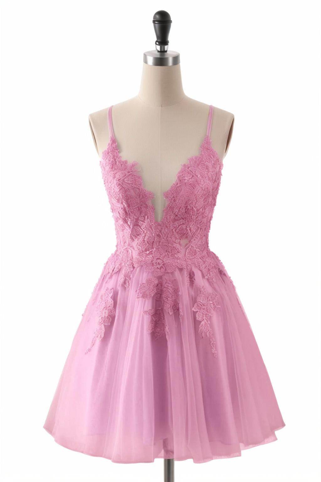 A-Line Short-Mini Tulle Homecoming Dresses CS0506