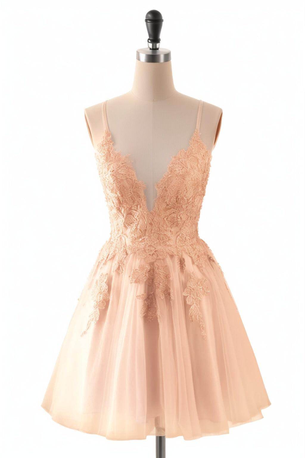A-Line Short-Mini Tulle Homecoming Dresses CS0506