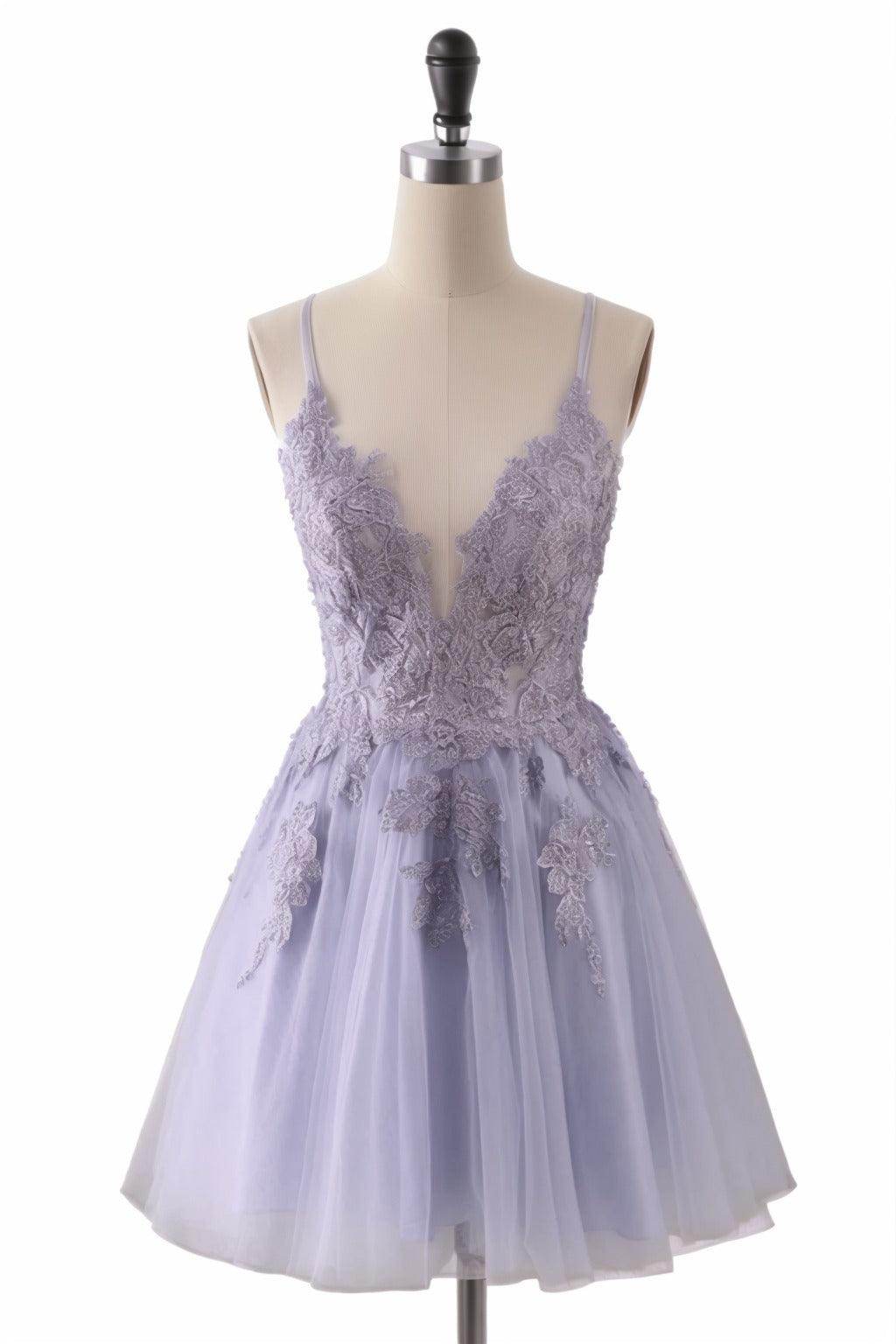 A-Line Short-Mini Tulle Homecoming Dresses CS0506