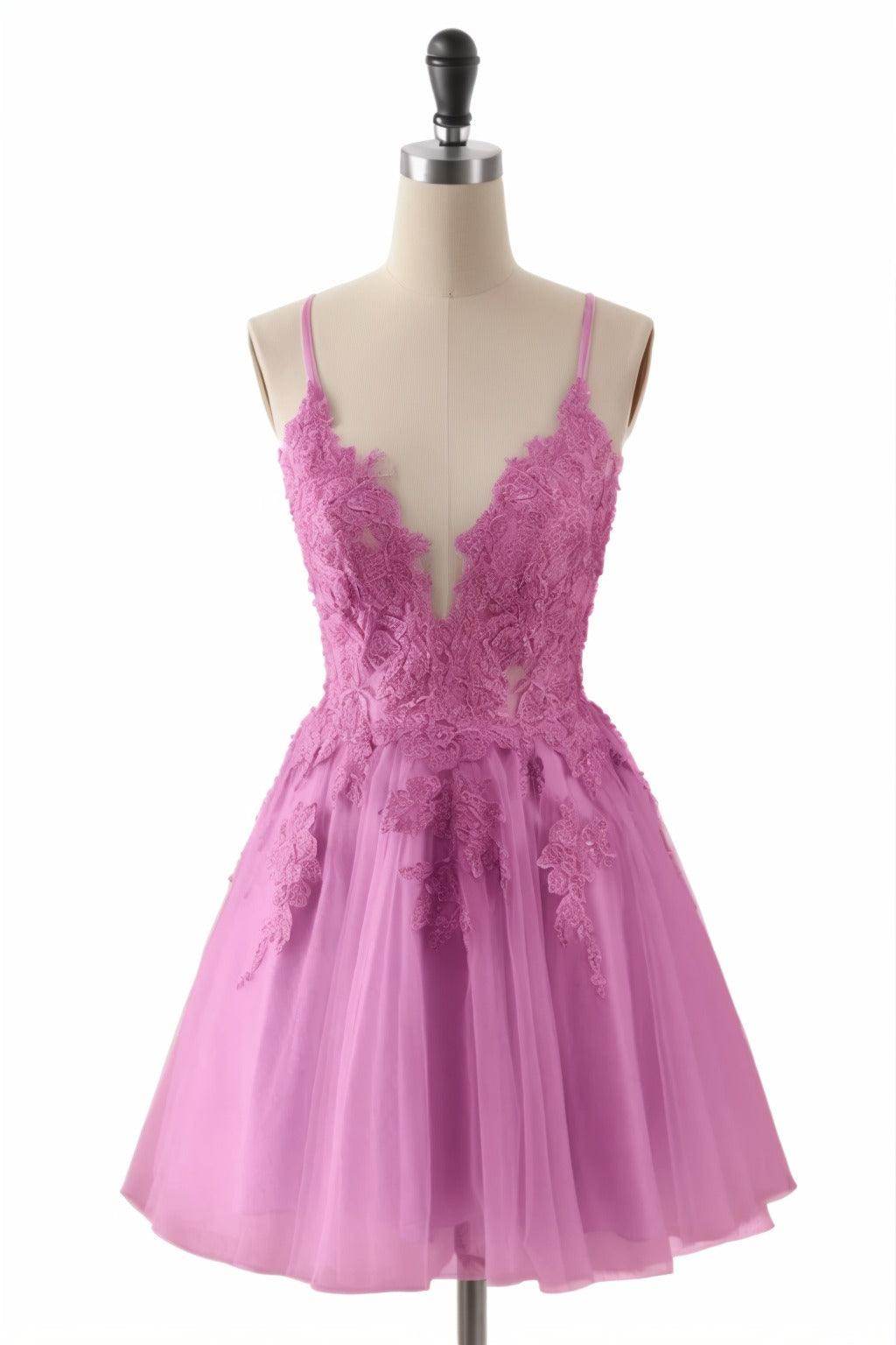 A-Line Short-Mini Tulle Homecoming Dresses CS0506