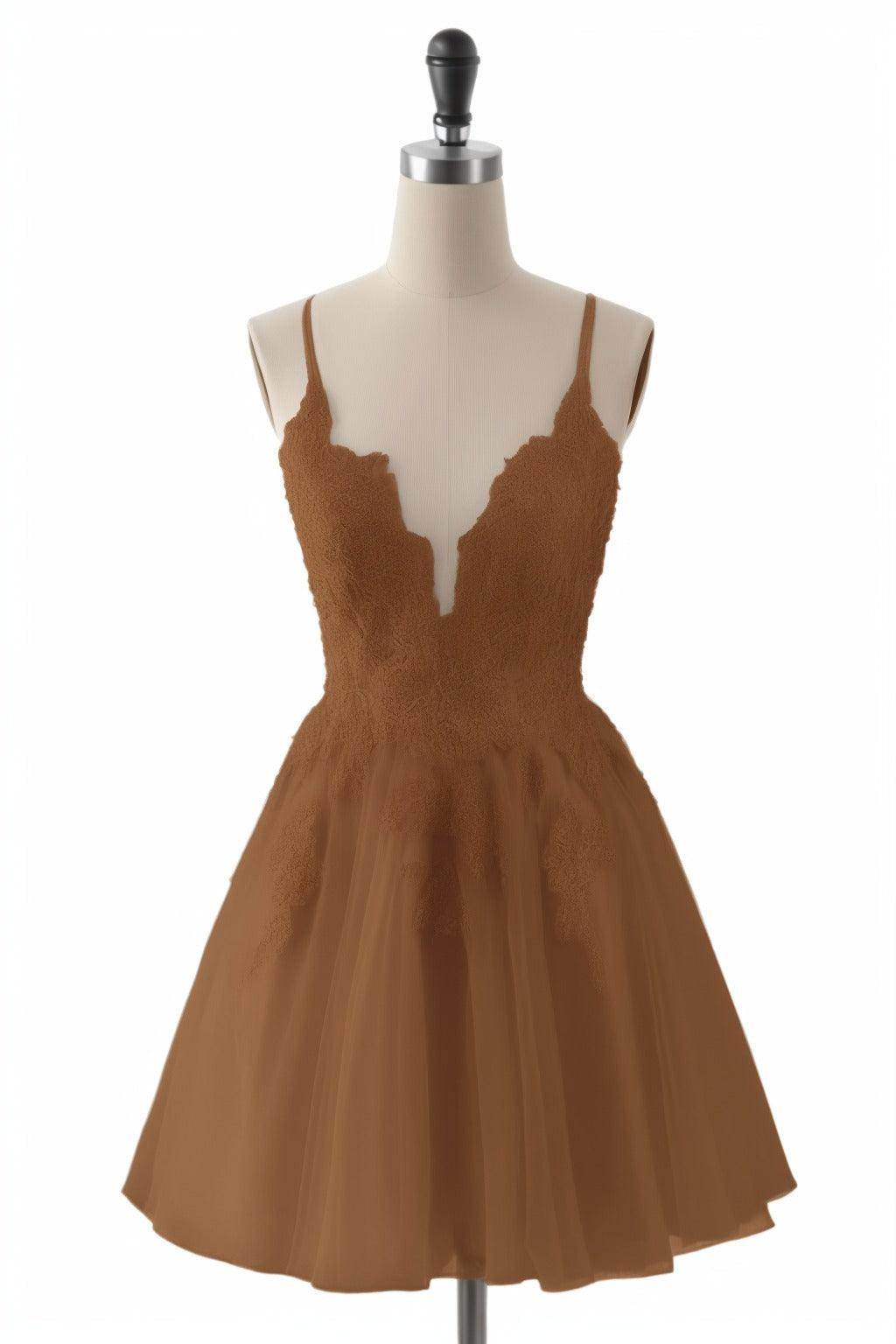A-Line Short-Mini Tulle Homecoming Dresses CS0506