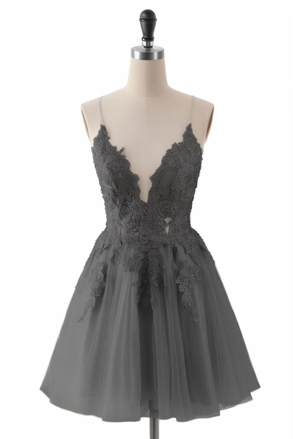 A-Line Short-Mini Tulle Homecoming Dresses CS0506