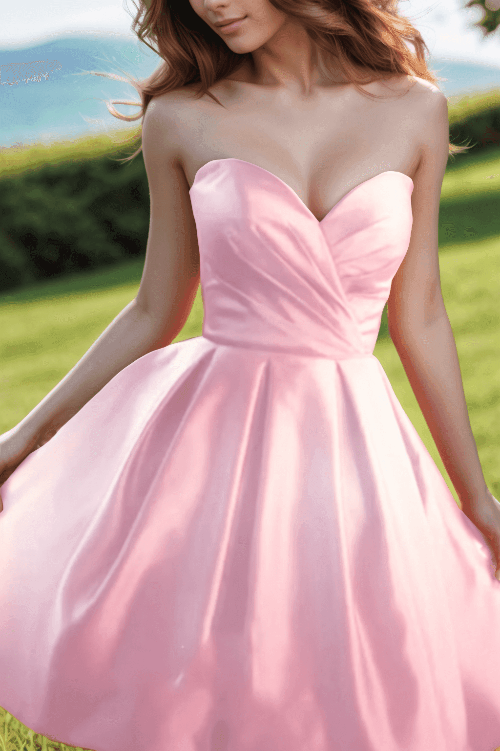 A-Line Knee Length Satin Homecoming Dresses CS0518