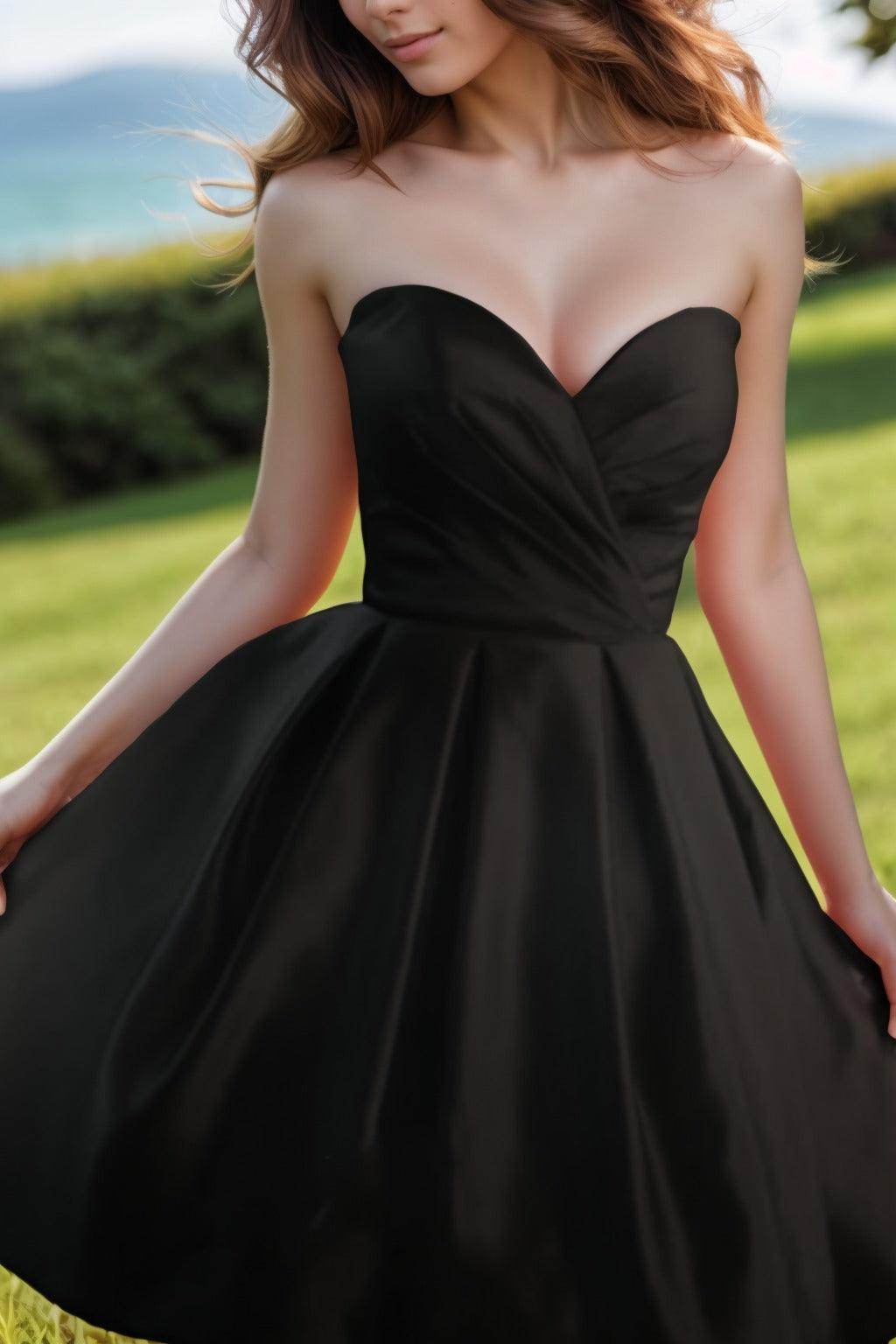A-Line Knee Length Satin Homecoming Dresses CS0518