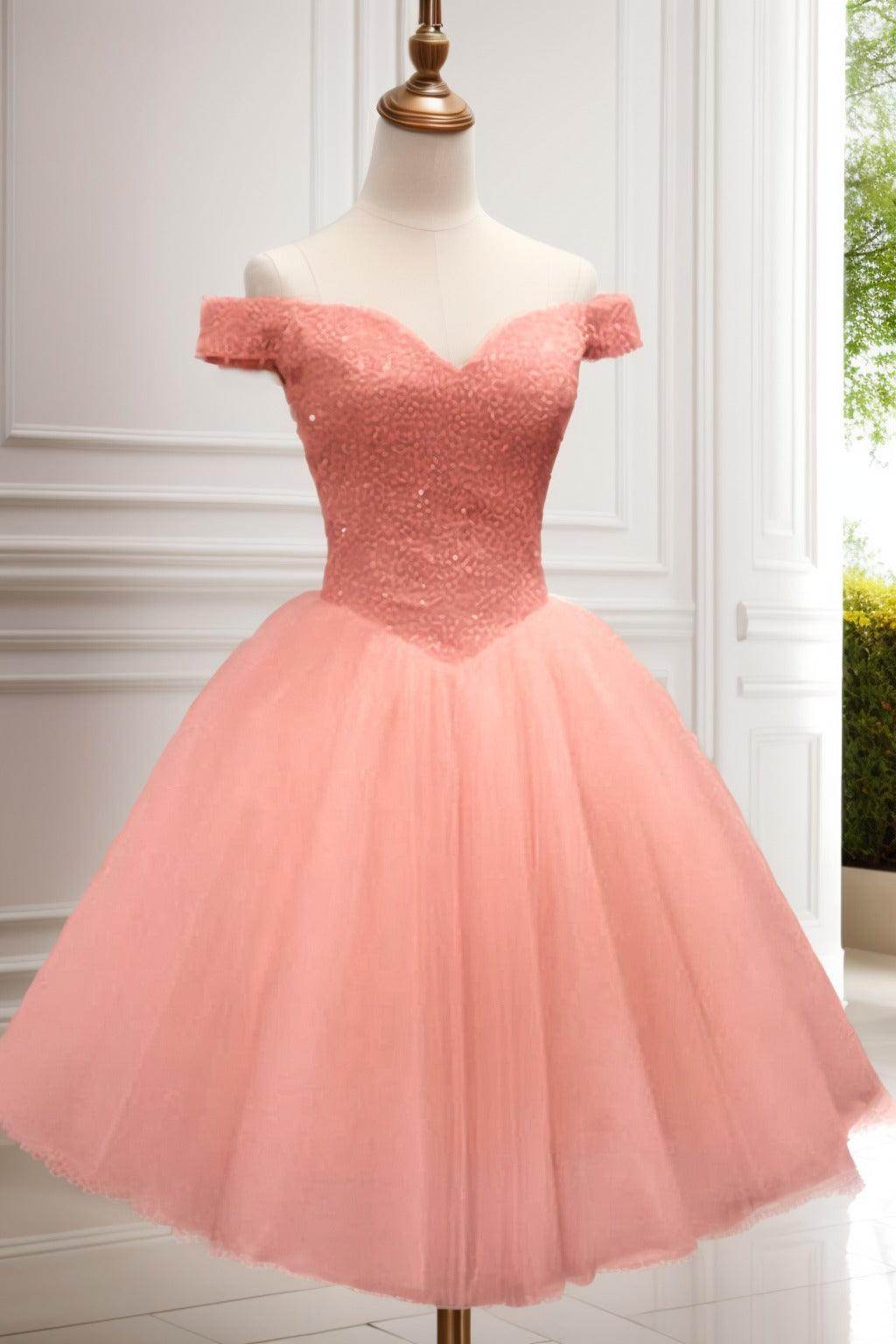 Princess Knee Length Tulle Homecoming Dresses CS0523