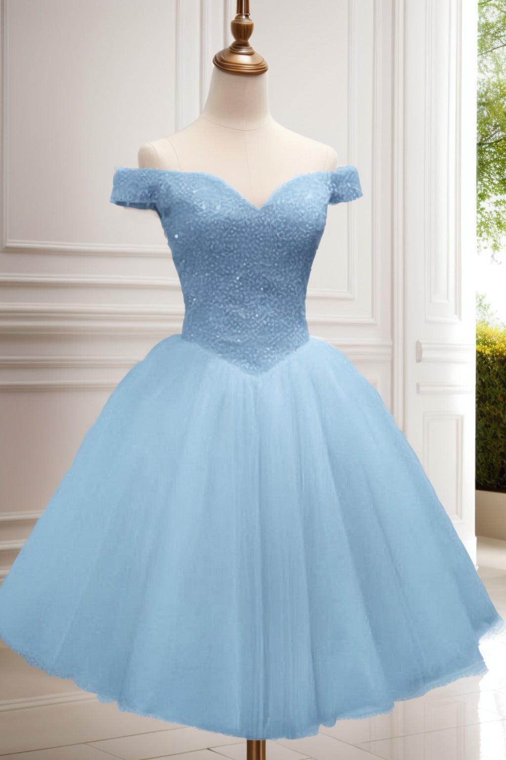 Princess Knee Length Tulle Homecoming Dresses CS0523