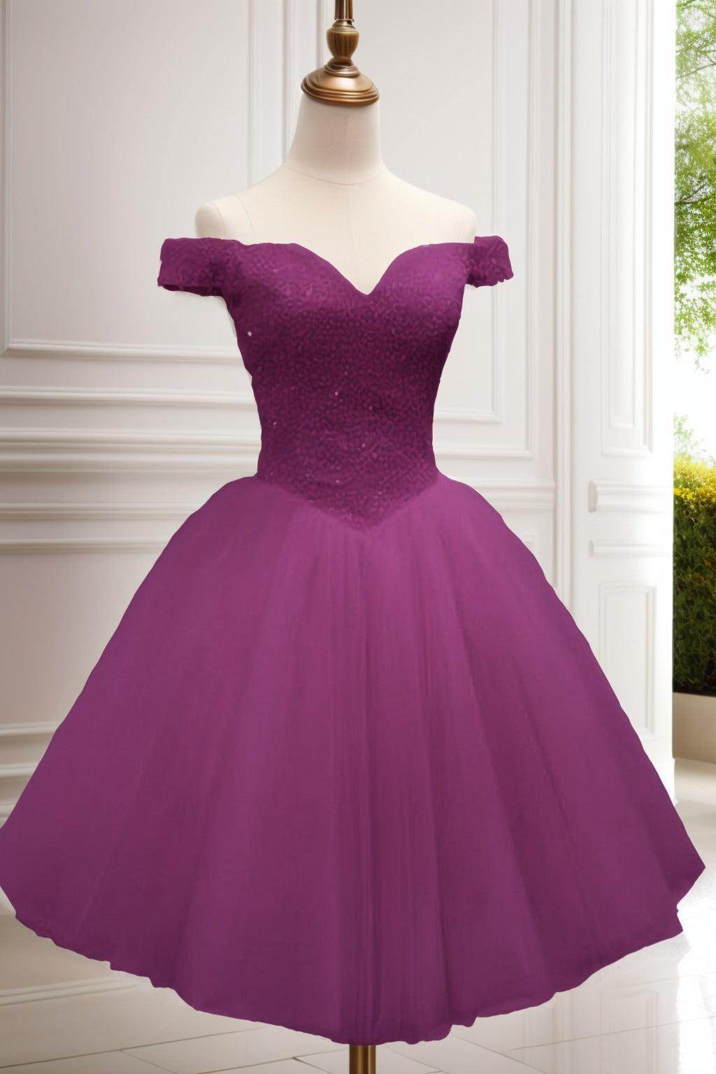 Princess Knee Length Tulle Homecoming Dresses CS0523