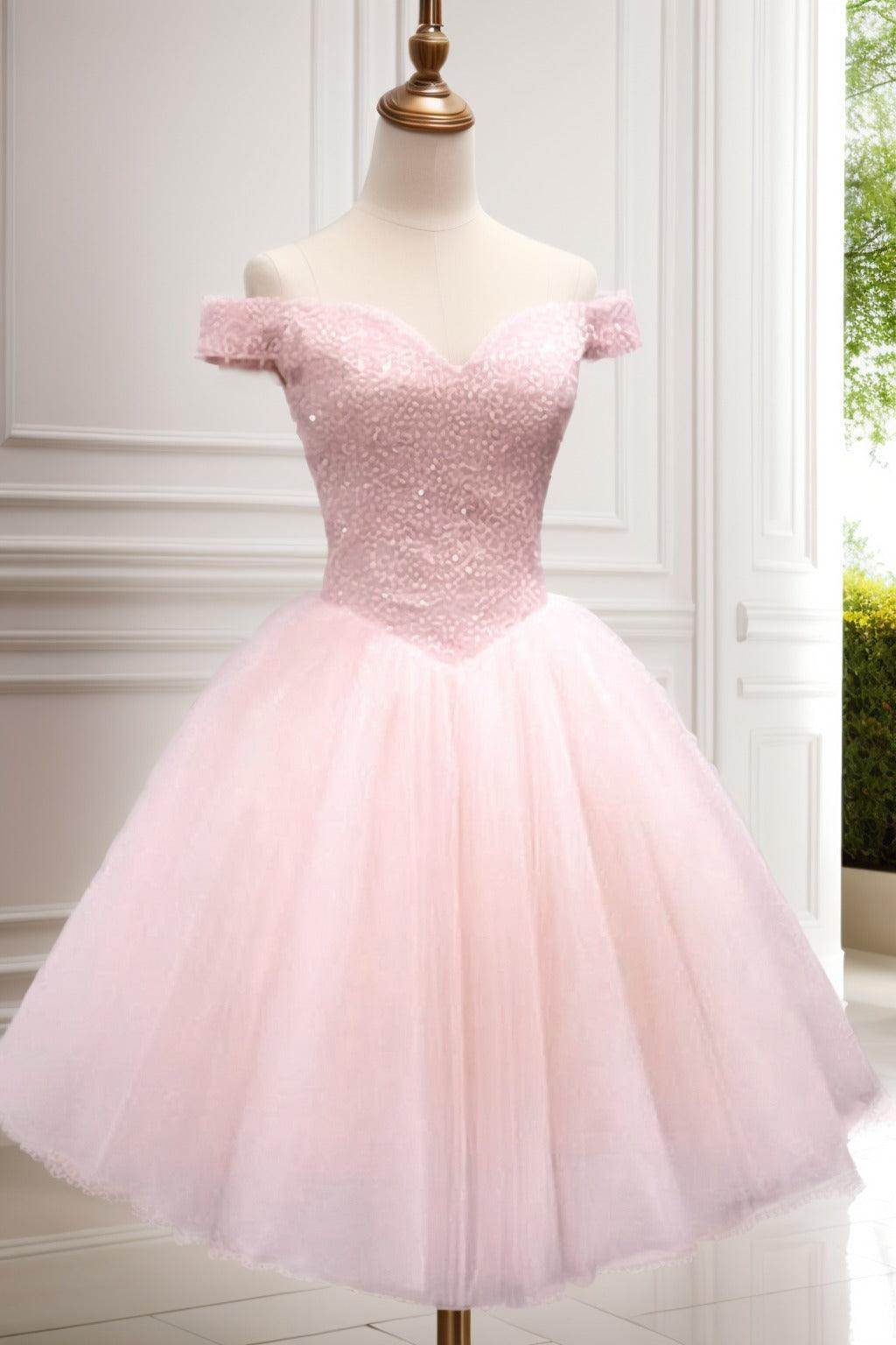 Princess Knee Length Tulle Homecoming Dresses CS0523