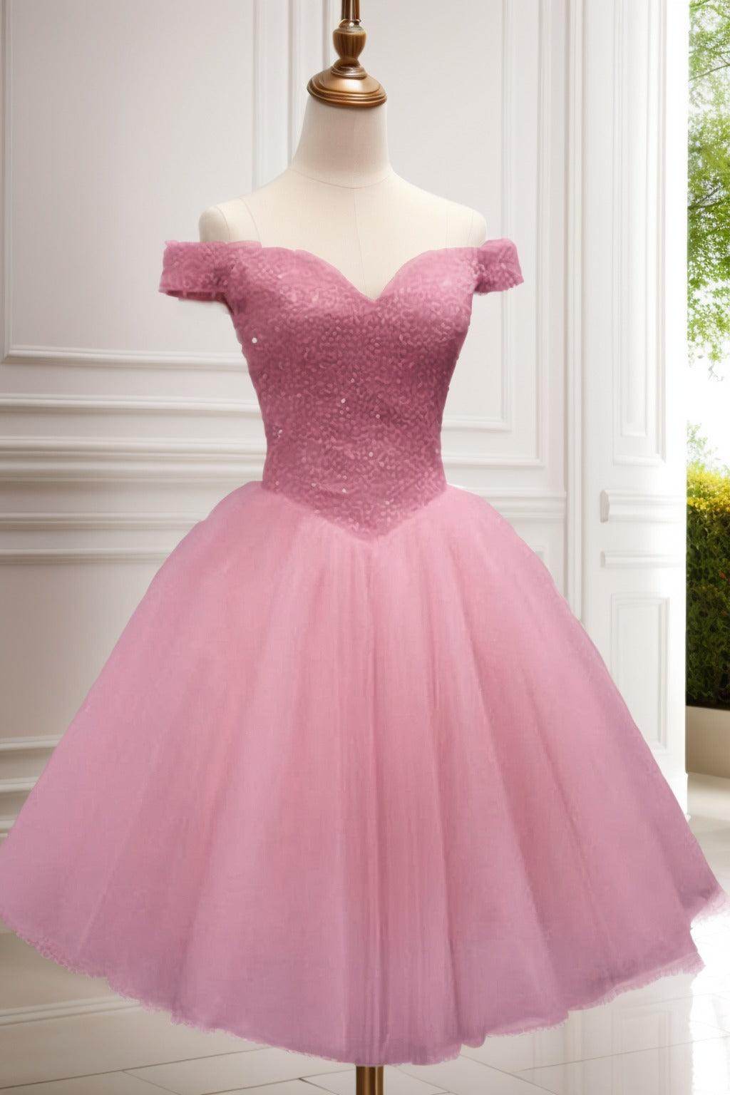 Princess Knee Length Tulle Homecoming Dresses CS0523