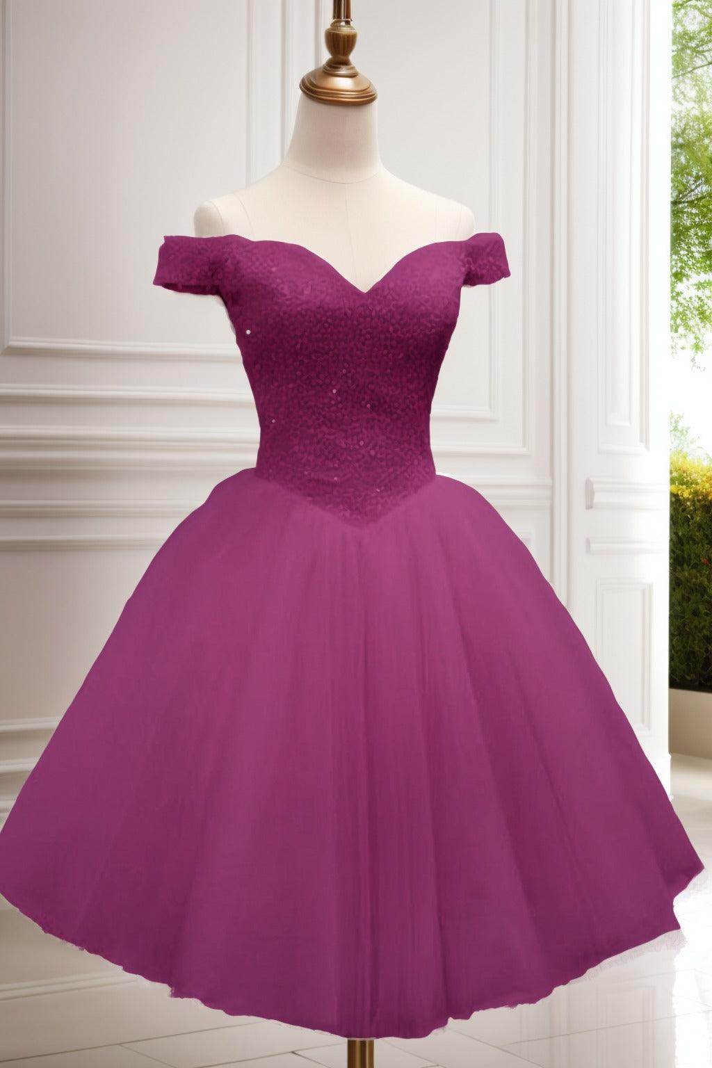 Princess Knee Length Tulle Homecoming Dresses CS0523