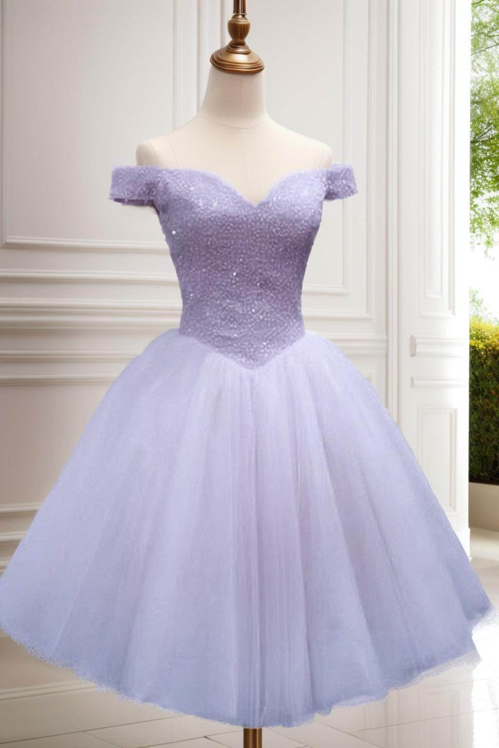 Princess Knee Length Tulle Homecoming Dresses CS0523