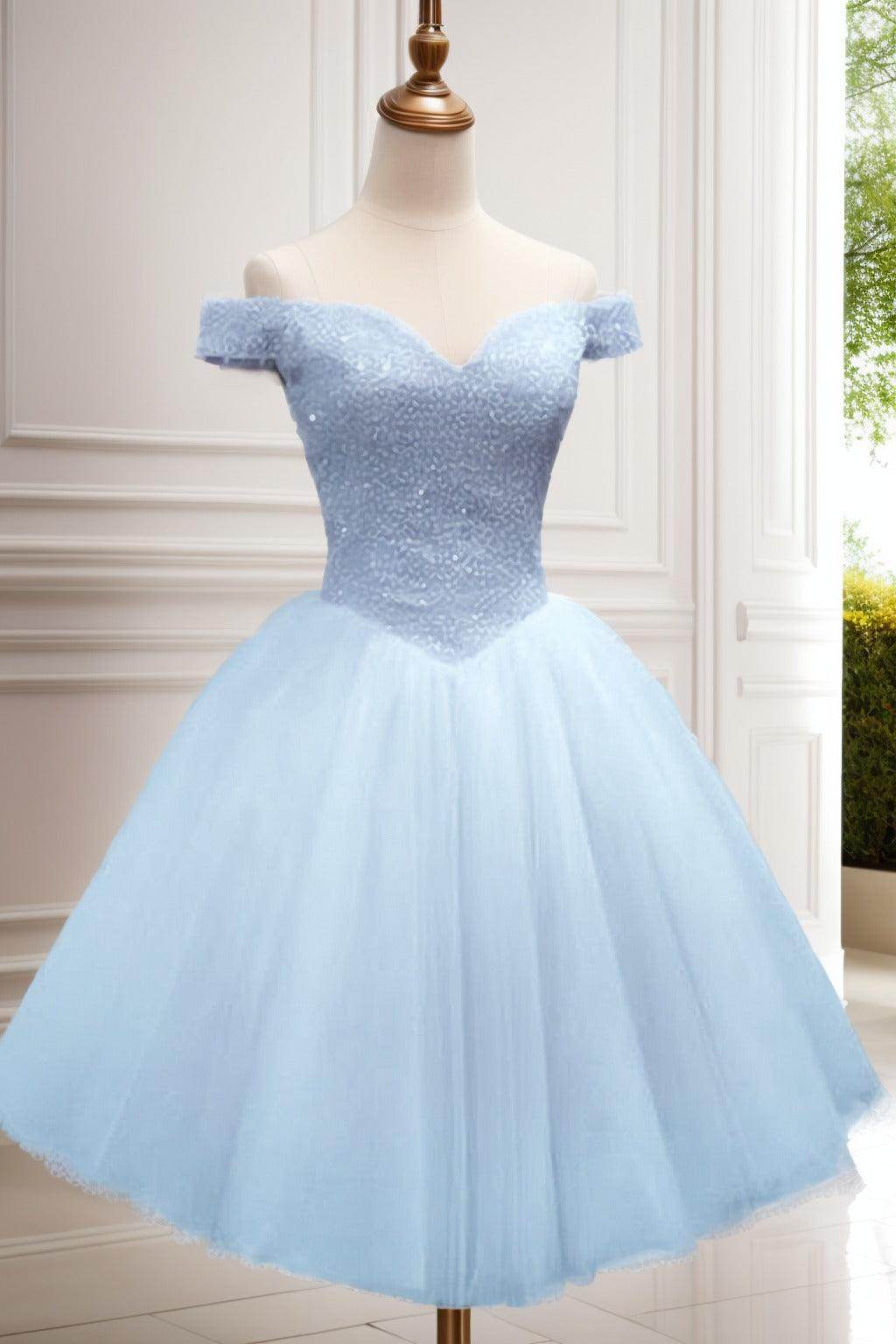 Princess Knee Length Tulle Homecoming Dresses CS0523