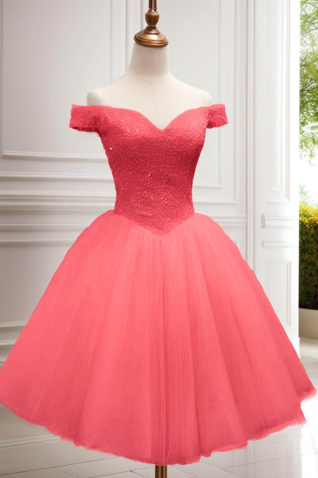 Princess Knee Length Tulle Homecoming Dresses CS0523