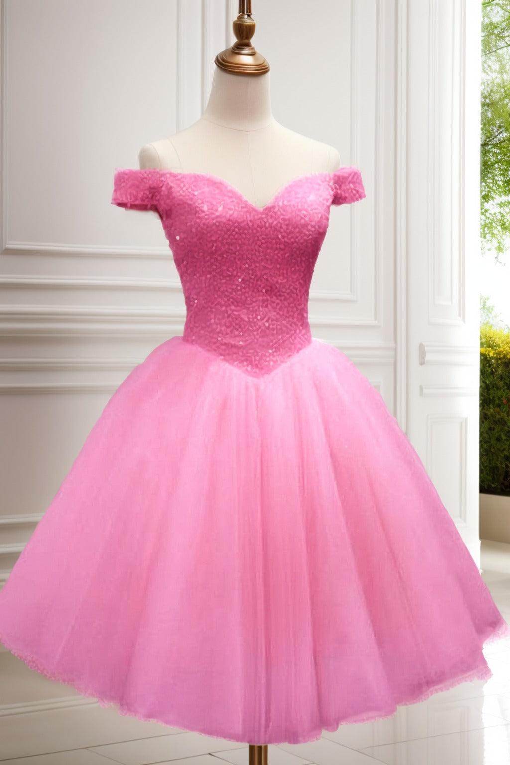 Princess Knee Length Tulle Homecoming Dresses CS0523