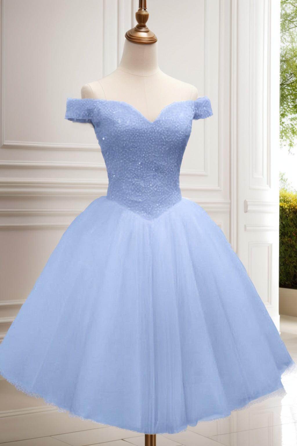 Princess Knee Length Tulle Homecoming Dresses CS0523