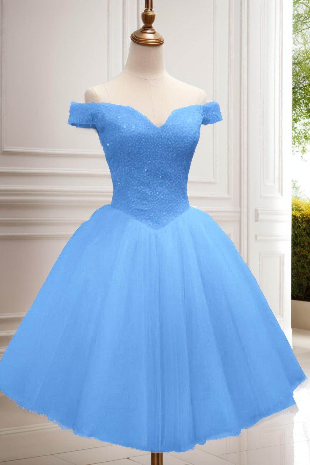 Princess Knee Length Tulle Homecoming Dresses CS0523