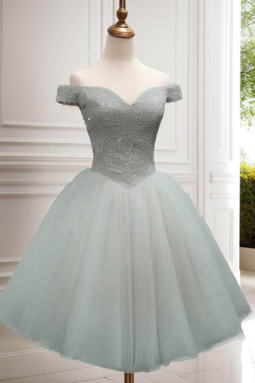 Princess Knee Length Tulle Homecoming Dresses CS0523