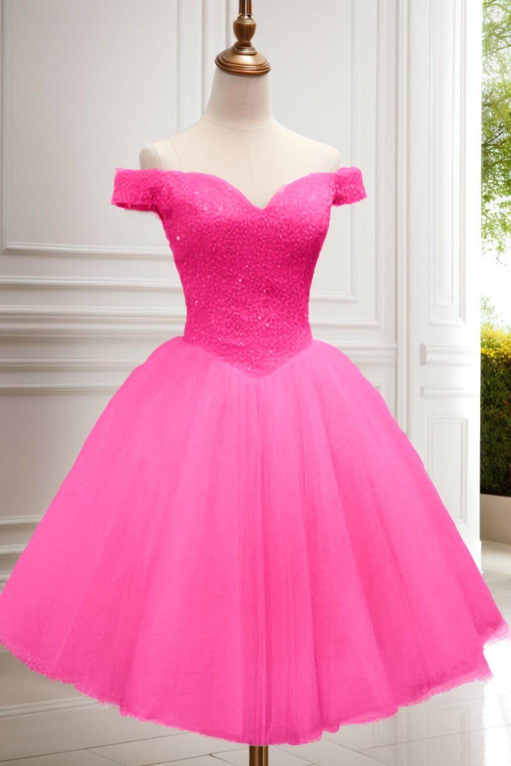 Princess Knee Length Tulle Homecoming Dresses CS0523