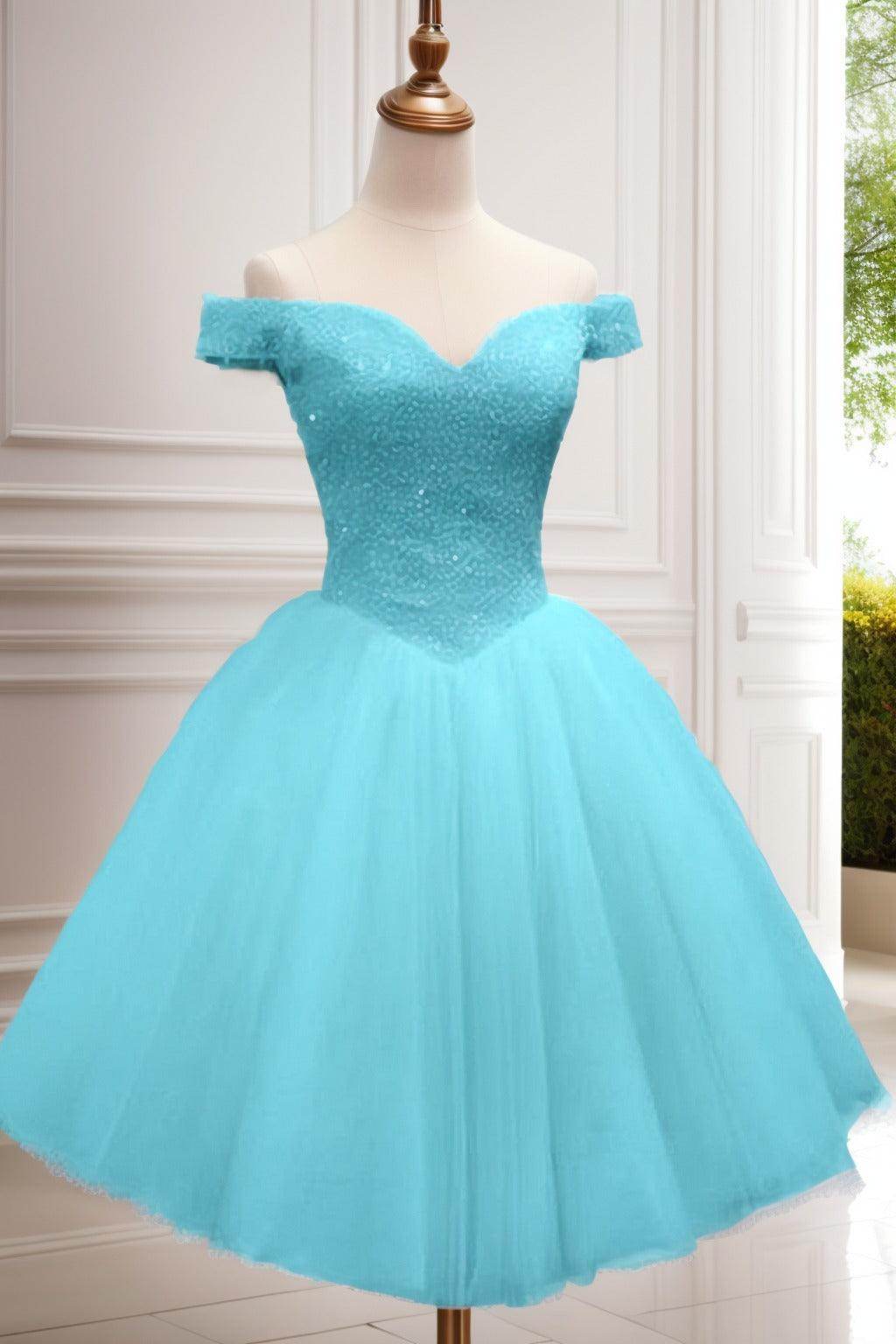 Princess Knee Length Tulle Homecoming Dresses CS0523