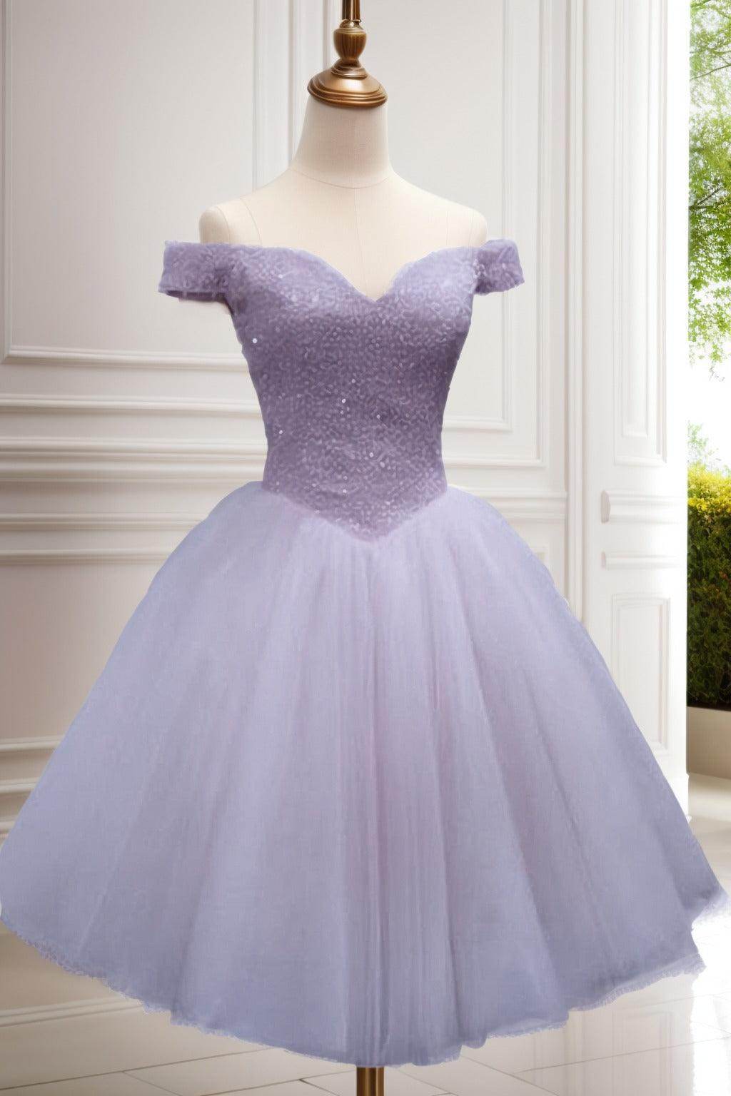 Princess Knee Length Tulle Homecoming Dresses CS0523