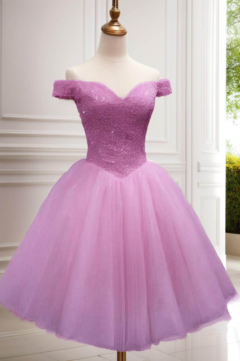 Princess Knee Length Tulle Homecoming Dresses CS0523