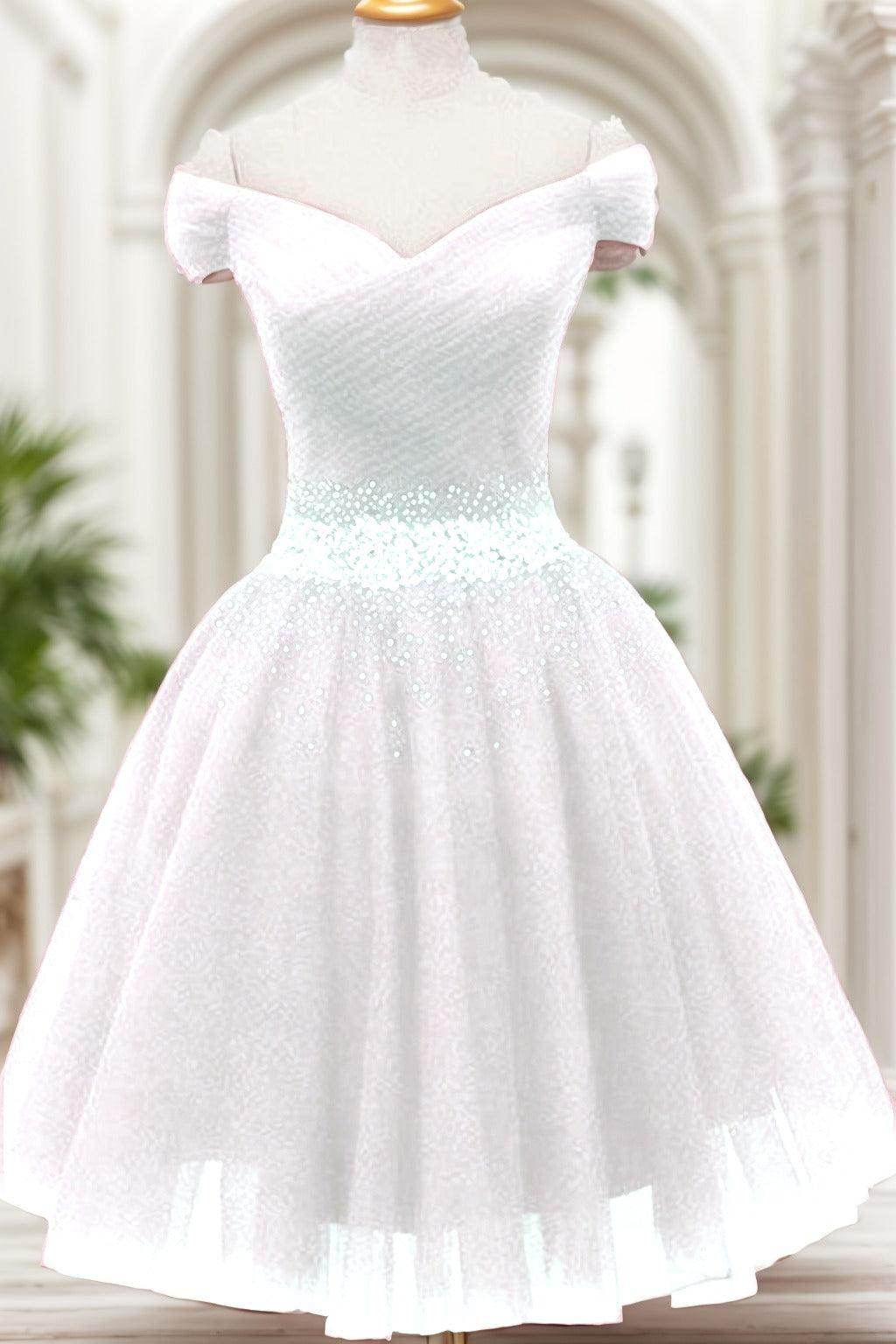 A-Line Knee Length Tulle Homecoming Dresses CS0524