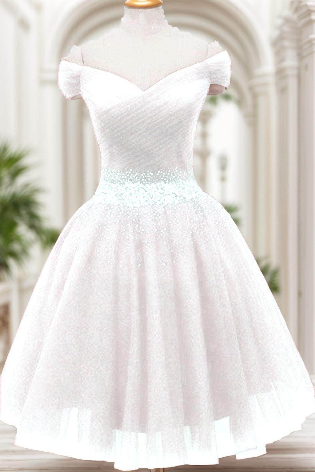 A-Line Knee Length Tulle Homecoming Dresses CS0524