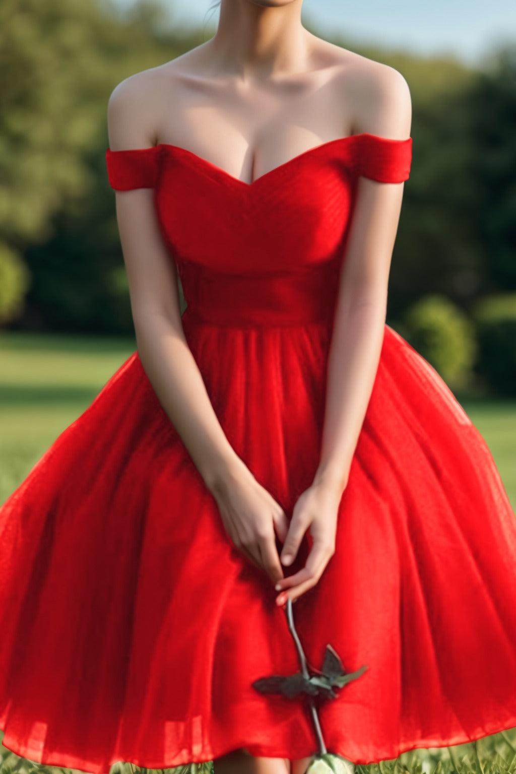Princess Tea Length Tulle Homecoming Dresses CS0526