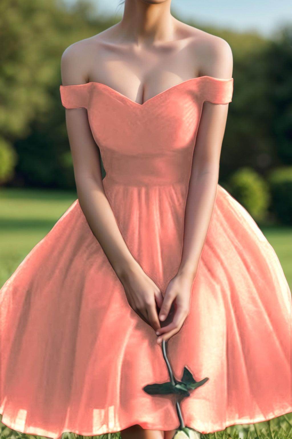 Princess Tea Length Tulle Homecoming Dresses CS0526