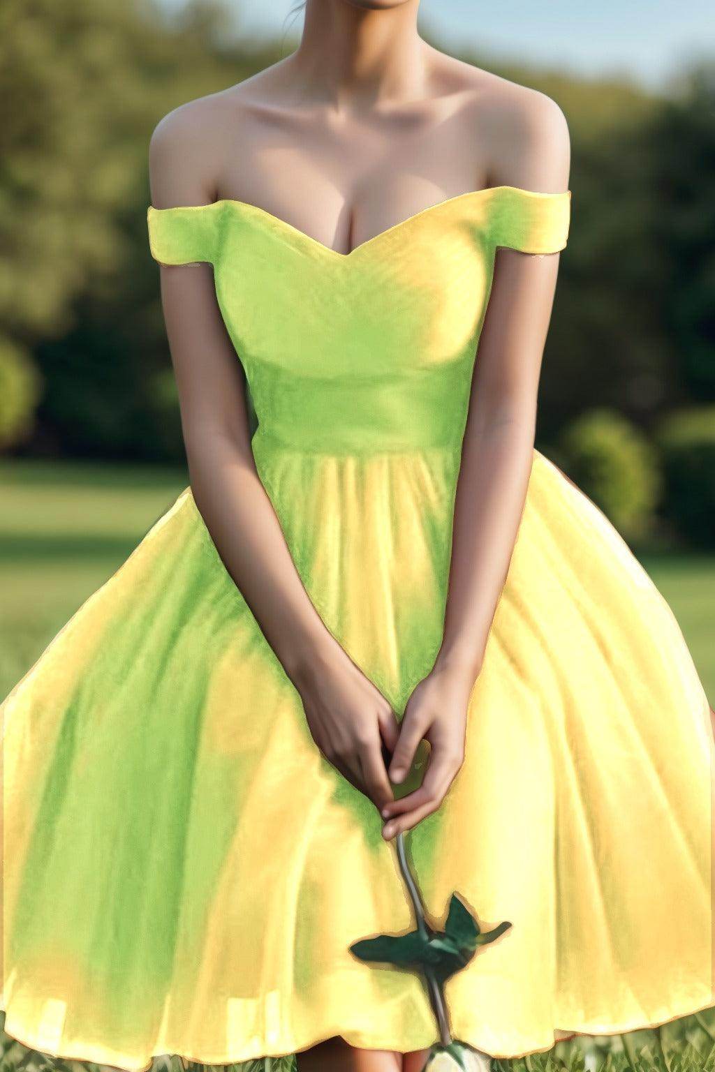 Princess Tea Length Tulle Homecoming Dresses CS0526