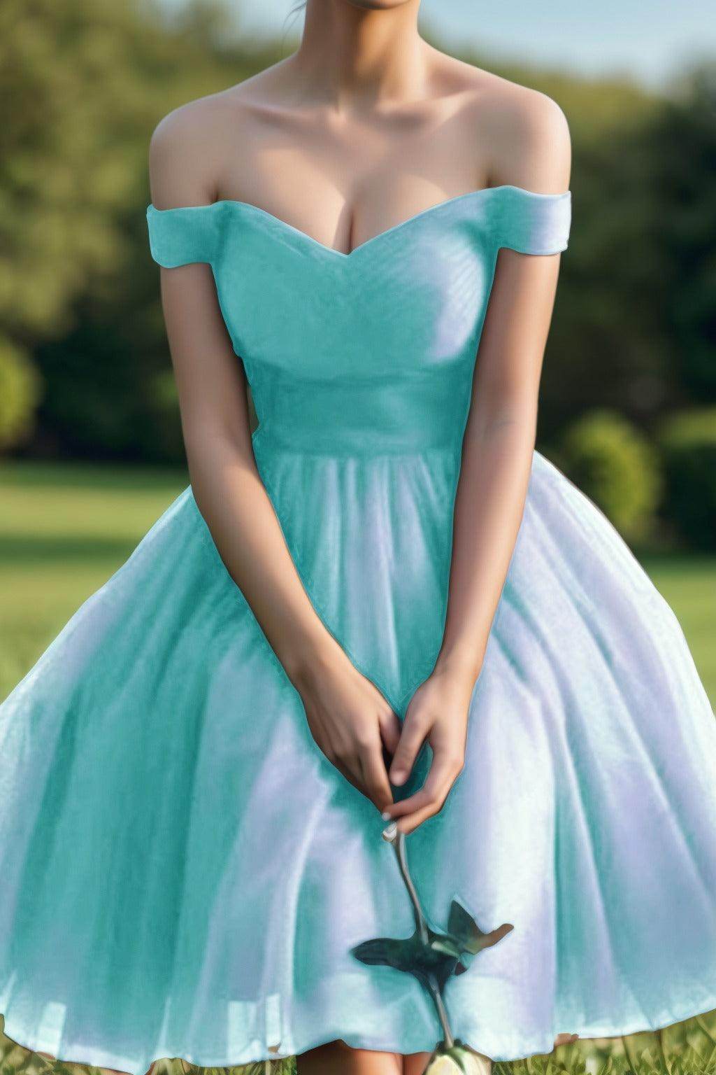 Princess Tea Length Tulle Homecoming Dresses CS0526