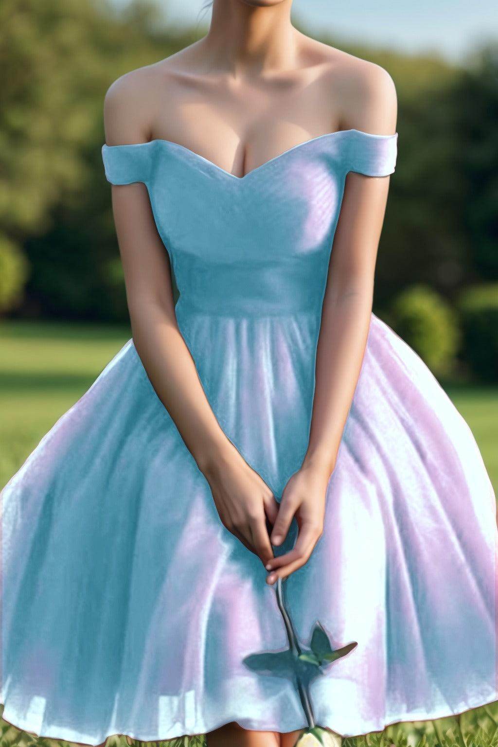 Princess Tea Length Tulle Homecoming Dresses CS0526