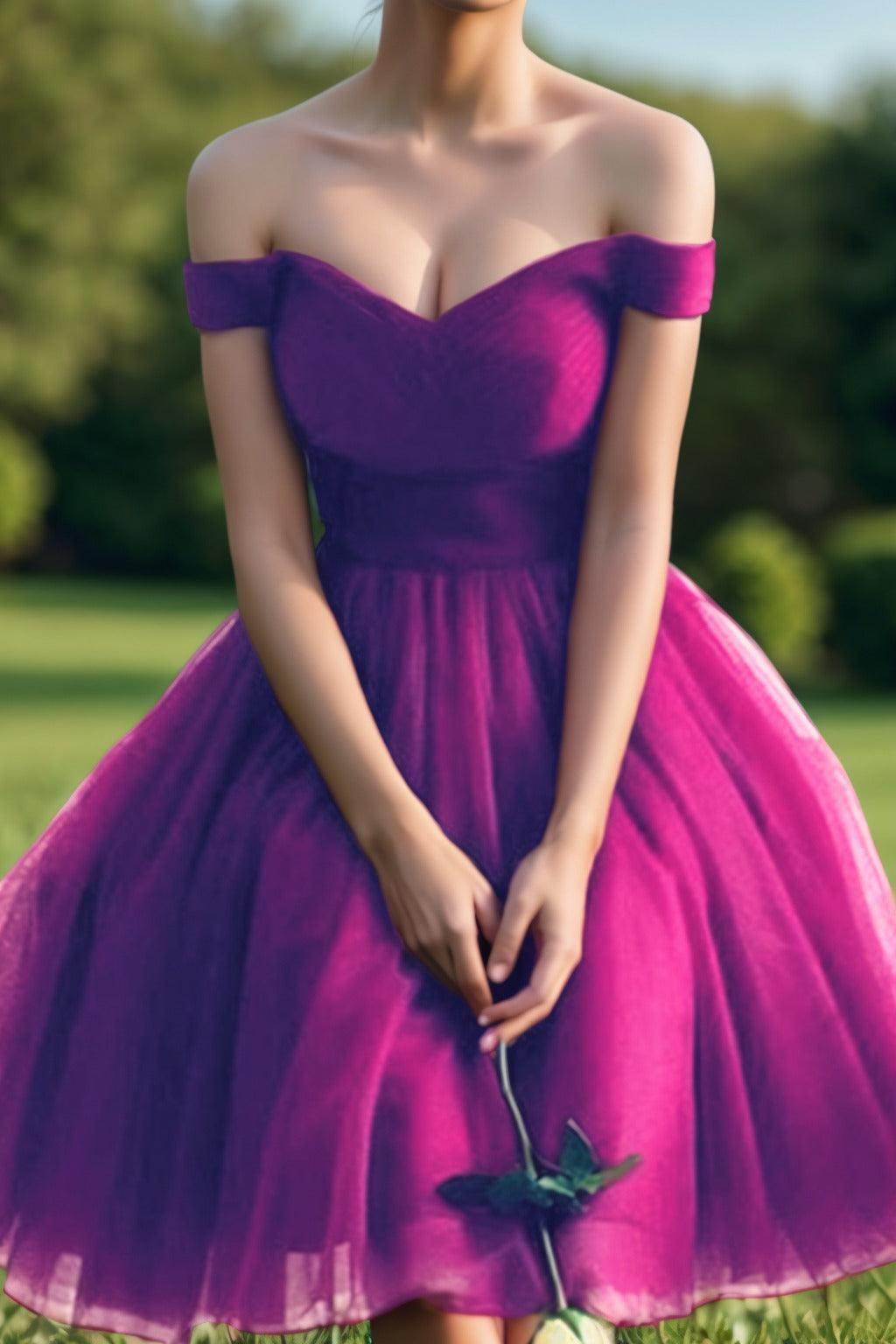 Princess Tea Length Tulle Homecoming Dresses CS0526