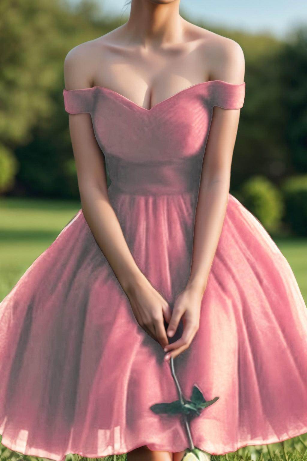 Princess Tea Length Tulle Homecoming Dresses CS0526