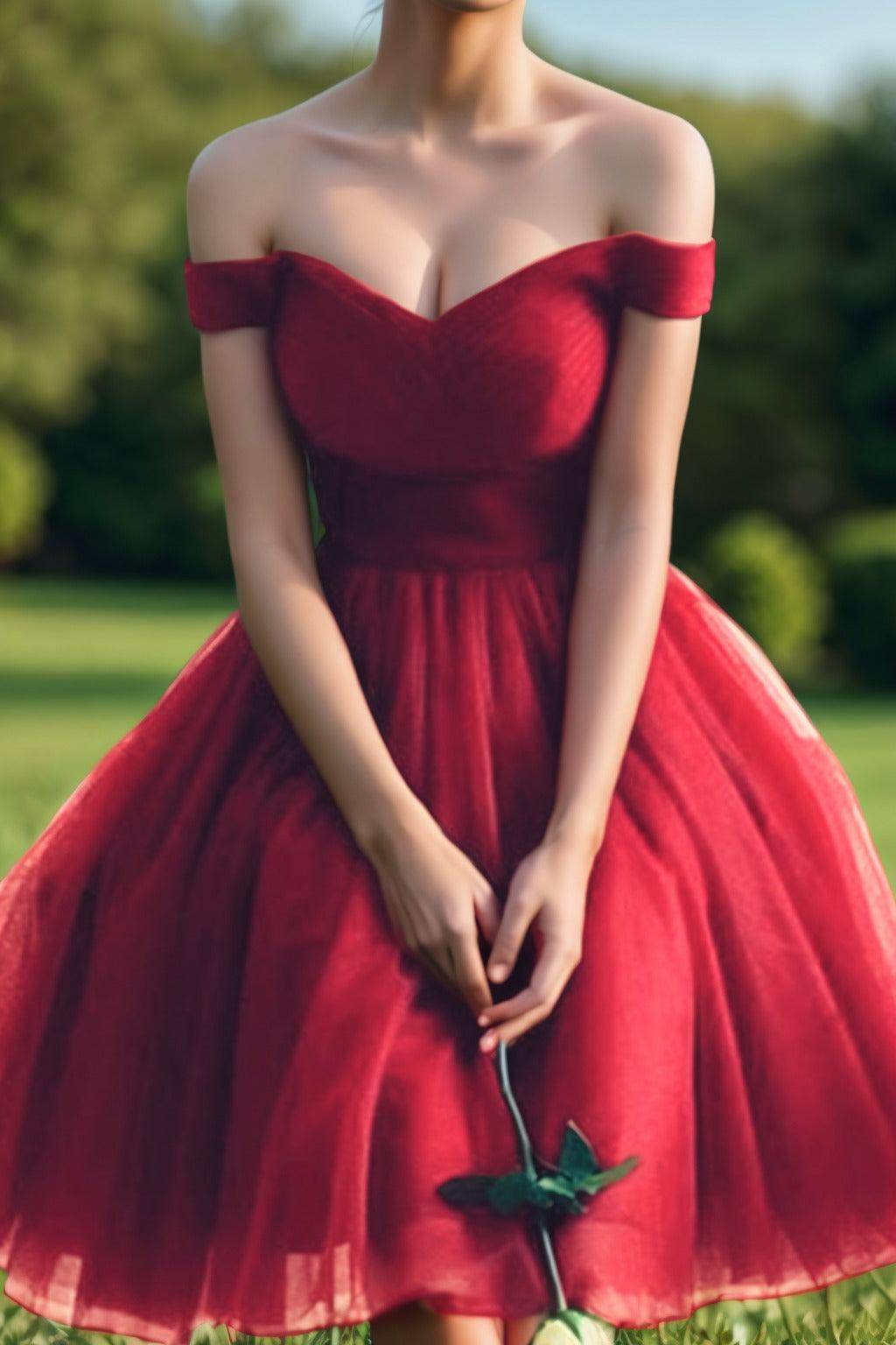 Princess Tea Length Tulle Homecoming Dresses CS0526
