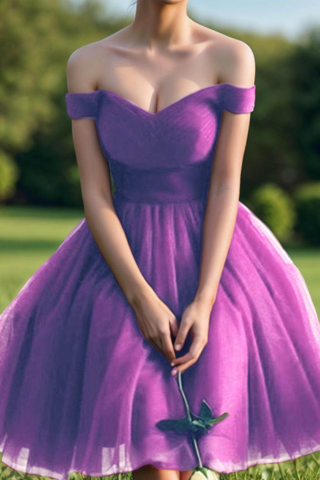 Princess Tea Length Tulle Homecoming Dresses CS0526