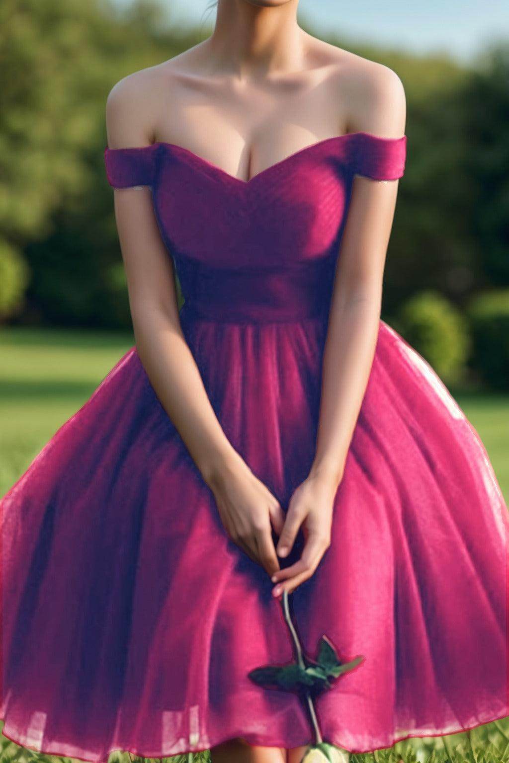 Princess Tea Length Tulle Homecoming Dresses CS0526