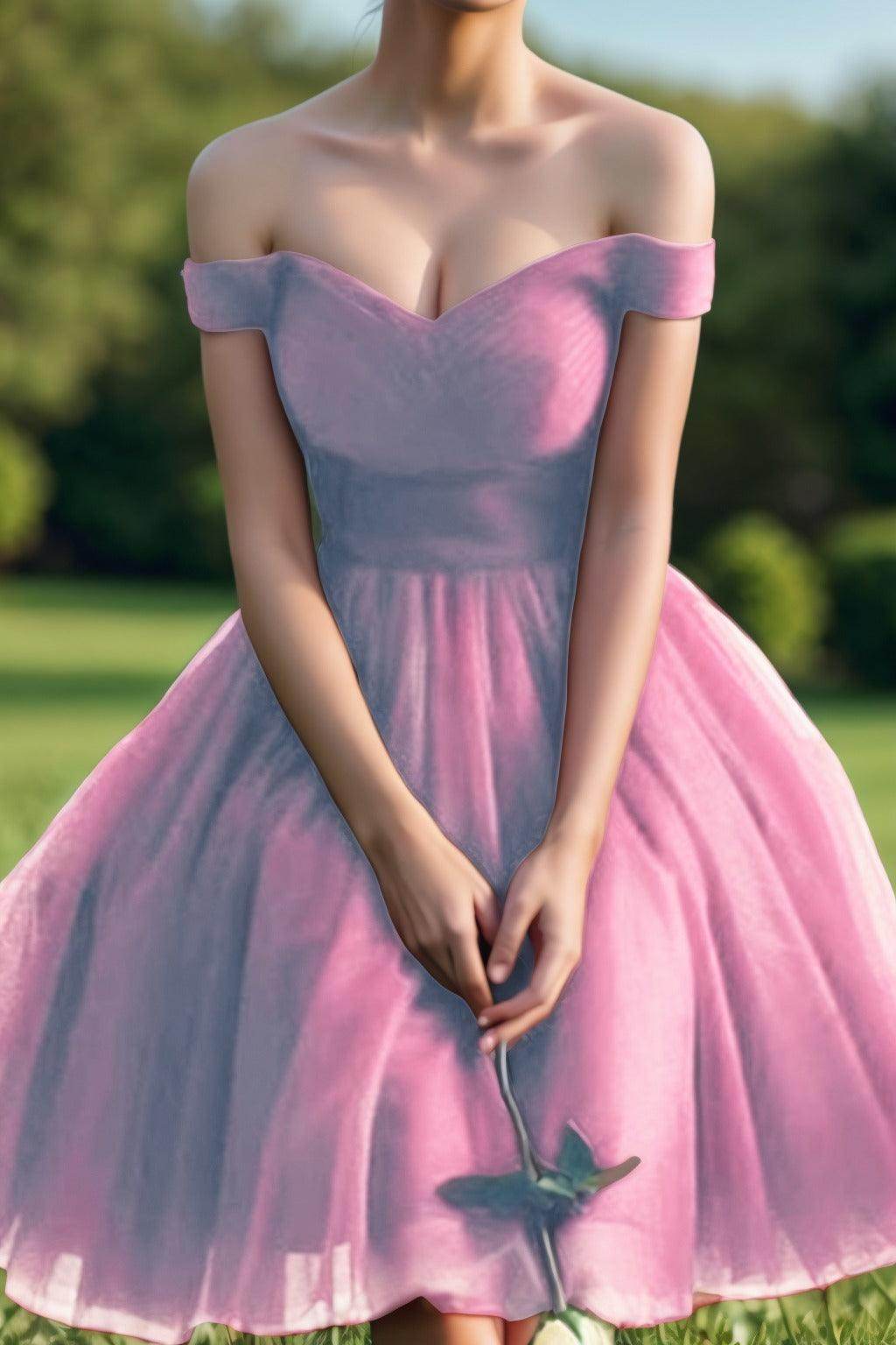 Princess Tea Length Tulle Homecoming Dresses CS0526