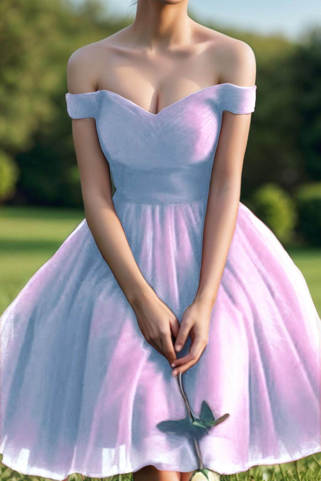 Princess Tea Length Tulle Homecoming Dresses CS0526