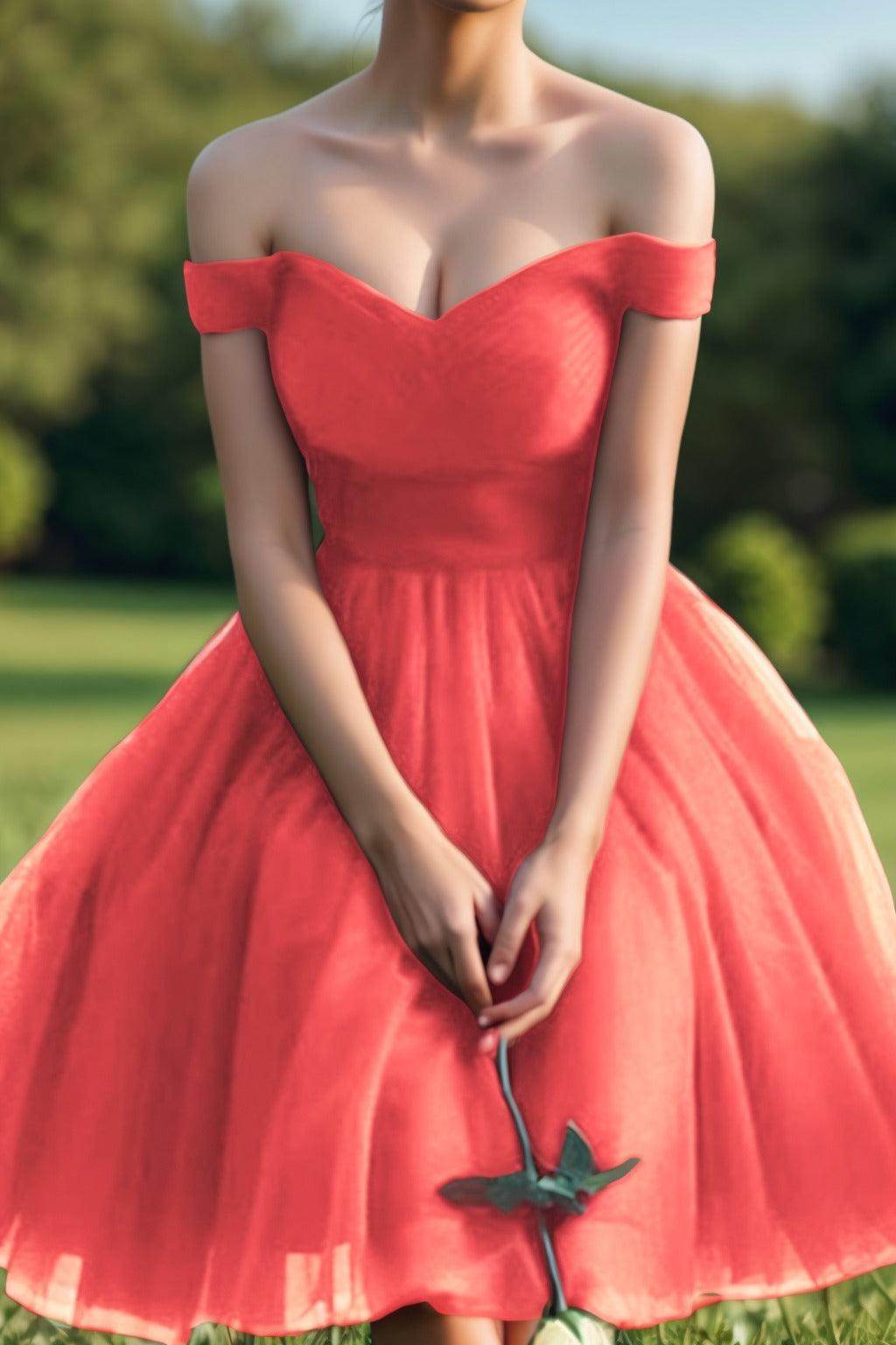 Princess Tea Length Tulle Homecoming Dresses CS0526
