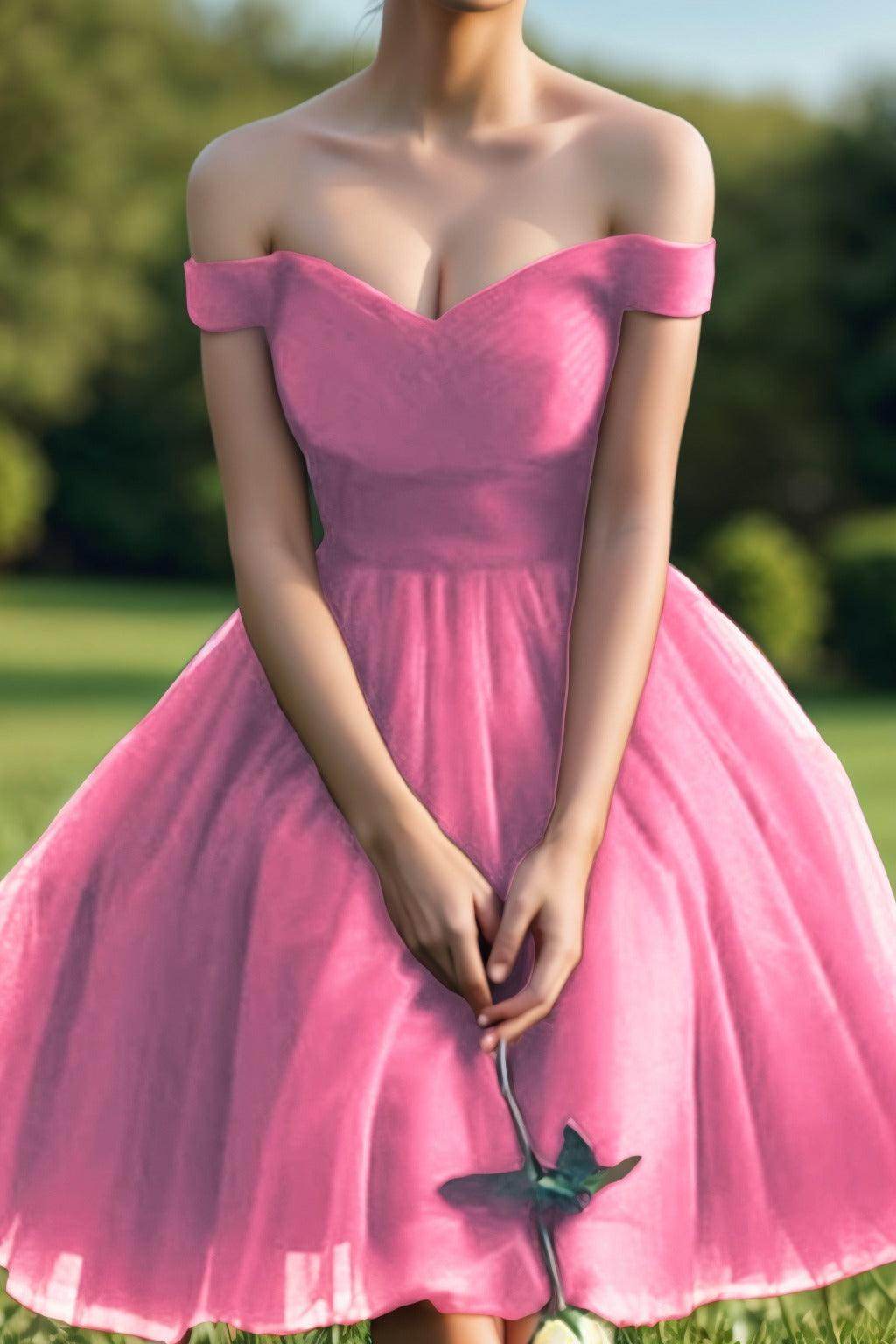Princess Tea Length Tulle Homecoming Dresses CS0526