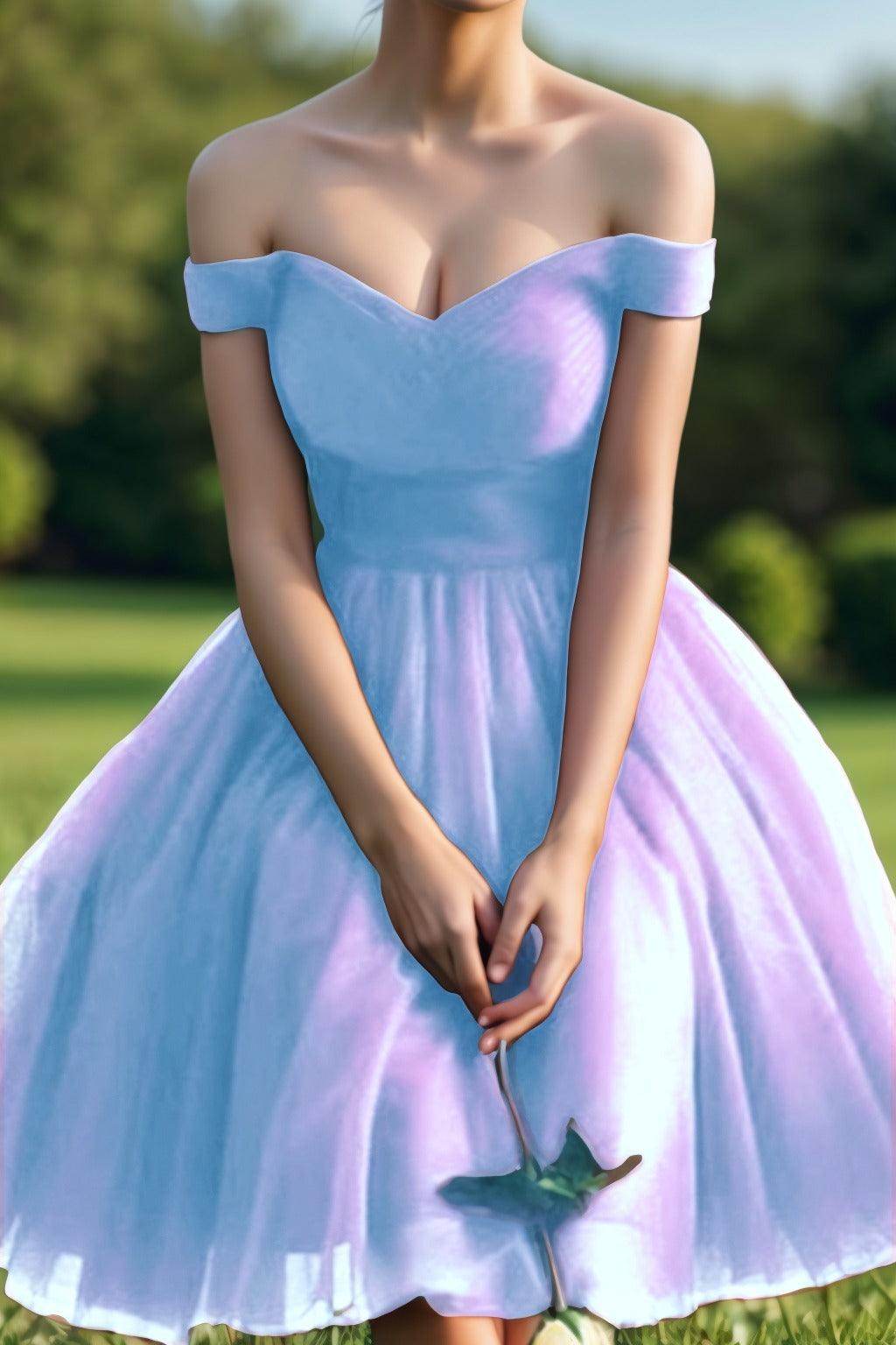 Princess Tea Length Tulle Homecoming Dresses CS0526