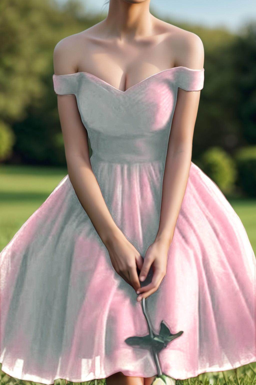 Princess Tea Length Tulle Homecoming Dresses CS0526