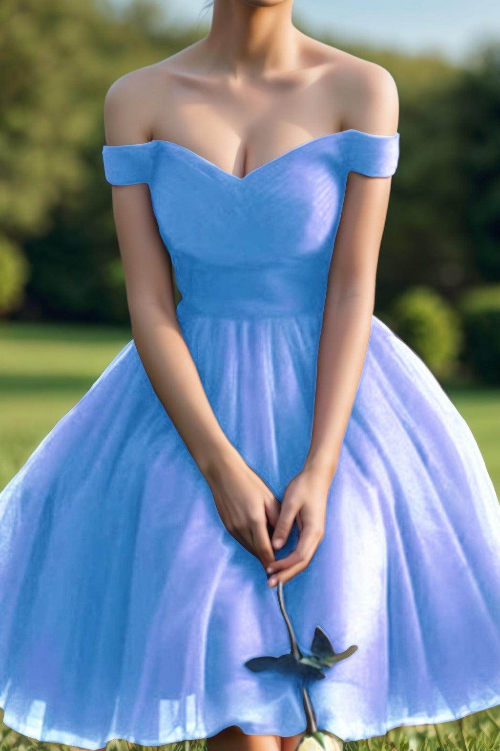 Princess Tea Length Tulle Homecoming Dresses CS0526