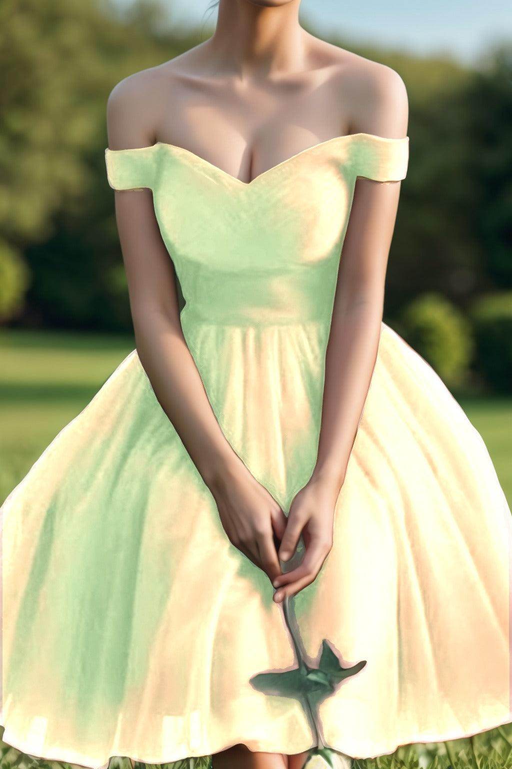 Princess Tea Length Tulle Homecoming Dresses CS0526